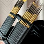 15 Piece Natural Bamboo Artist Brush Set With Pop Up Storage Case - Image 2