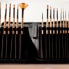 15 Piece Natural Bamboo Artist Brush Set With Pop Up Storage Case - Image 6